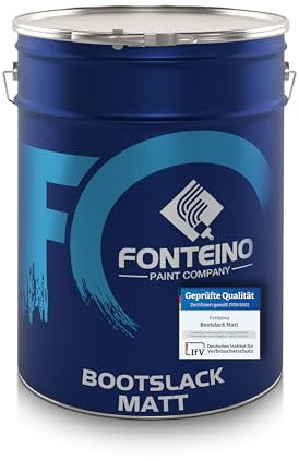 Fonteino Bootslack - Matt Schwarz - Bootsfarbe Schiffslack Yachtlack Holzlack Parkettlack Treppenlack Gartenmöbellack für Holz 2,5L