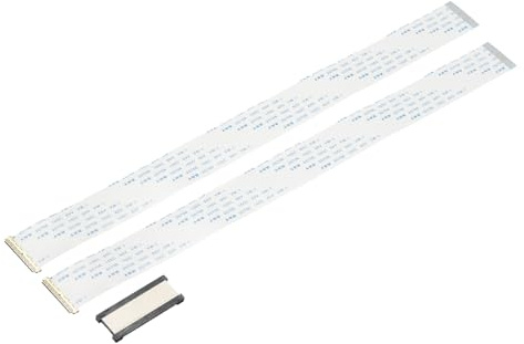 sourcing map 2Pcs EDP Wire FFC Flexible Flat Cable with Extend Adapter 40 Pins 0.5mm Pitch 250mm B-Type for LCD TV, DVD Player, Car Audio