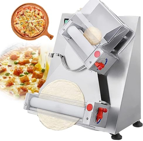 370W Electric Pizza Press Making Machine,Pizza Dough Roller Sheeter,30/40cm Automatic Dough Press Machine Commercial,5s/ Dough for Rolling of Pizza and Various Dough Cake 30cm/40cm (Size : 30cm)