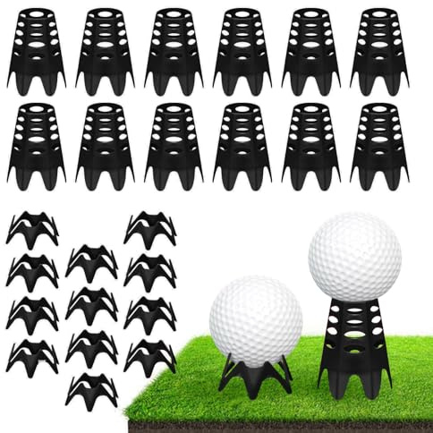 Rolitwils Golf Simulator tees, 22Pcs Plastic Golf Mat Tees for Home, Outdoor or Indoor Golf Tees for Training, Practice Golf tees for Winter Turf and Driving Range, Pack of 12 Tall & 12 Small