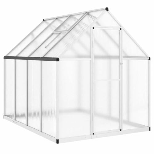 vidaXL Växthus med ram silver 224x169x195 cm aluminium