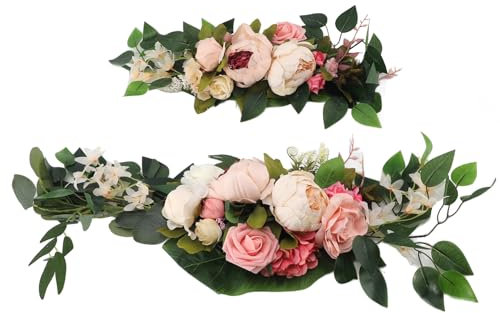 Panneau de Bienvenue de Mariage Floral, Fleur d'arc de Mariage, Facile à Utiliser, Multifonctionnel pour Les Fêtes d'anniversaire (#2)