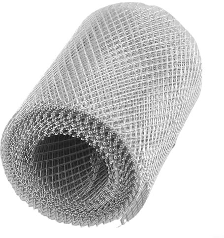 Rete di protezione per grondaie, protezione per foglie in alluminio, protezione per grondaie, coperture in alluminio per muschio, foglie, fango, detriti (12,7 cm)