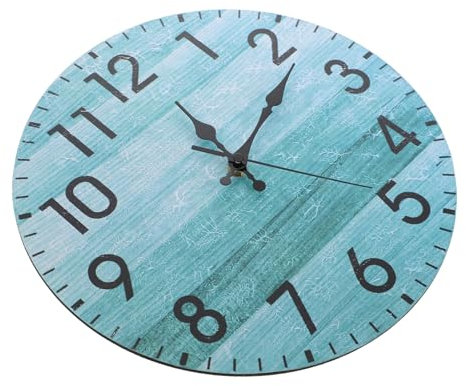 Yardenfun Uhr wandverkleidung Wand polsterung Wall Clock wanddeckoration Dekoration für zu Hause Wohnkultur Retro- MDF