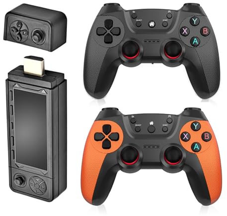 X9 - Consola de juegos retro ultra inalámbrica, palo de juegos retro con más de 42.000 juegos integrados, salida HDMI 4K de 2.4 GHz, controlador inalámbrico Plug y videojuegos retro para TV (128G)