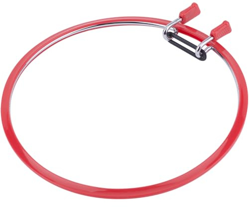 GORGECRAFT Telaio da Ricamo in Metallo Grande Telaio da Ricamo con Molla di Tensione Telaio da Ricamo A Punto Croce Telaio Circolare Ad Anello Rotondo per Ricamo Pratico A Punto Croce Principianti