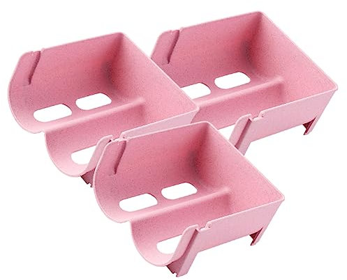 Weinflaschenregal, Bierflaschen-Organizer, Kühlschrank, Bierkiste, Aufbewahrungsregale, Kühlschrank, Flaschenhalter, Rosa, 3 Stück
