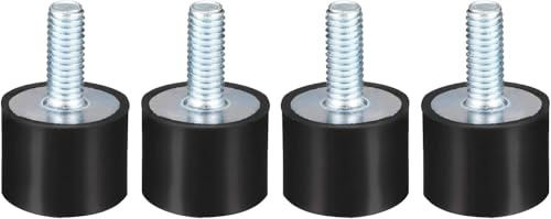 4 Stück Gummipuffer Anti-Vibration, Stoßdämpfer Gummilager Silentblock Schwingungsdämpfer Isolator Halterungen, Stecker Buchse Vibrationsdämpfer für Benzinmotoren Wasserpumpen Bootsspulen (M6)