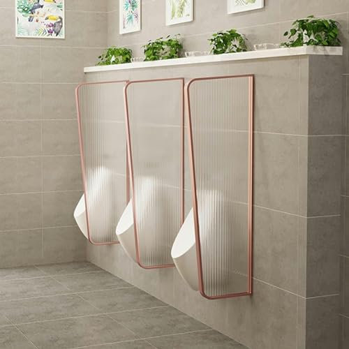 Urinal-Trennwand mit Edelstahl-Rahmen, Herren-Urinal-Sichtschutz, WC-Trennwand für Herren, Toilette, Trennwand für öffentliche Toiletten, Hotels, Bars, Restaurants