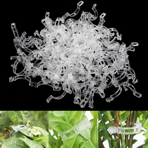 200pcs Pflanzenklammern Wiederverwendbare Pflanzenclips Tomatenclips Tomatenhaken Pflanzen Clips Kunststoff Pflanzen Klammern Tomatenklammern Blumen Klammern für Tomaten Rankhilfe Gurken PEA Befestigu