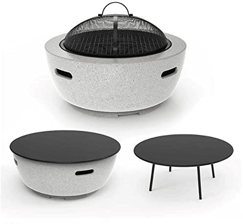 Multifunktions-Magnesiumoxid-Feuerstelle, Schüssel, Tisch, Grill, Terrassenheizung, tragbare, rauchfreie Stein-Feuerstelle