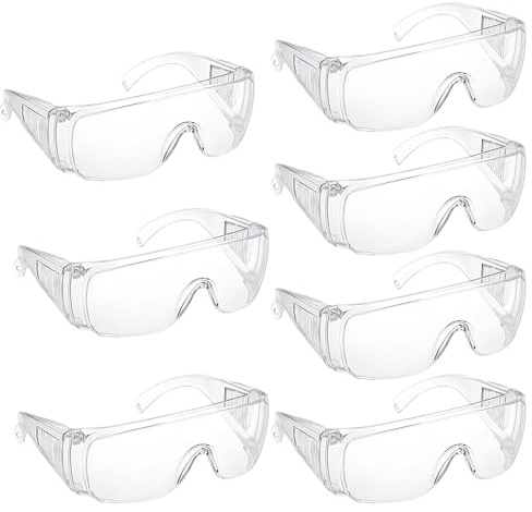 KFSCIP Safety Goggles Adult, 7-Pack Protective Glasses for Construction, Laboratory, and Outdoor Activities, PC Material with Comfortable Fit, 16x16x6 Cm