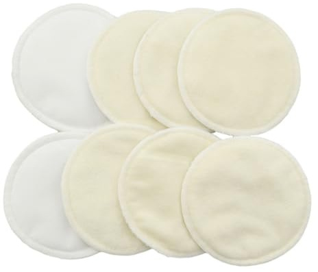 TOGEVAL 8 Stück Waschbare Stilleinlagen aus Bambusfaser Saugfähig und Sanft Wiederverwendbare Stilleinlagen für Stillende Mütter mit Wasserabweisendem TPU Material
