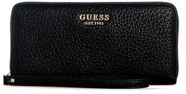 Guess Damen Marsha Large Zip Around Wallet, Schwarz, Einheitsgröße