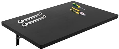 LKHDONG Wandtisch Klappbar Küchentisch Wandklapptisch Klapptisch Wand Computertisch Holz Schreibtisch Wandmontierter 81x45,5x25cm (Schwarz)