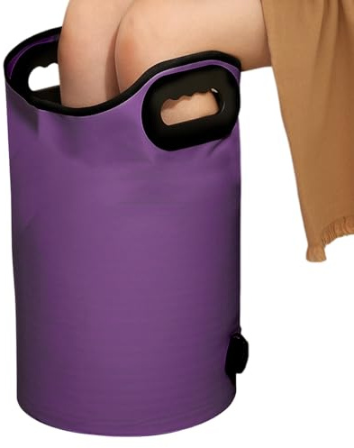 Baignoire pour pieds – avec trous de drainage pour le trempage des pieds | Récipient de spa pliable étanche pour voyage, soins à domicile, circulation, douche, camping