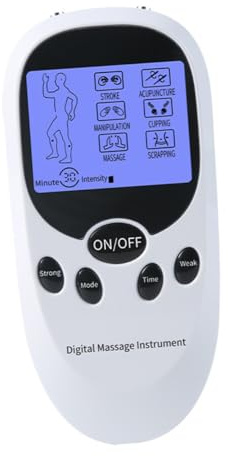 UTHCLO Appareil de Massage Électrique Multifonction Dc Mini Stimulateur Musculaire Double Canal pour Corps Épaules Jambes et Soulagement et Amélioration Circulation