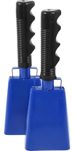 UPKOCH 2 piezas Cencerros de Mano para Fútbol Campanas Vaca Resistentes para Partidos y Entrenamientos Sonido Claro y Fuerte para Eventos Deportivos y Fiestas