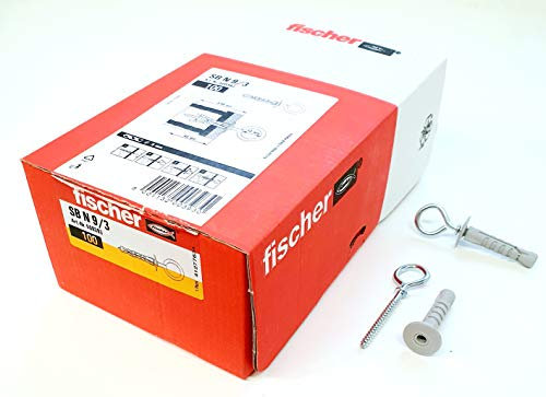 Fischer 2993020 Dübel sbn-9, Auge geschlossen 3 sbn9/3, 100 Stück