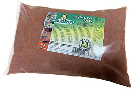 Dragon Termite Sand ROT 10l - Lehmhaltiger Terrarien Bodengrund, ideal für Wüstentiere wie Z.B Bartagamen, da Modellierbar,