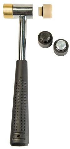 Wheeler Interchangeable Hammer Set Includes Two Hammers with Metal, Brass, Nylon, and Rubber Heads for Gunsmithing