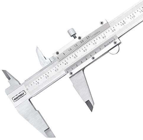 NORTOOLS Professioneller Messschieber aus Edelstahl für Innen-, Außen-, Tiefen- und Stufenmessungen, 6 Zoll / 150 mm / 0,001 / 0,02 mm - Streng QC PC für PC