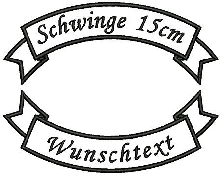 Personalisiertes AufnäherSet Schwinge-S2 mit deinem Wunschtext 15cm