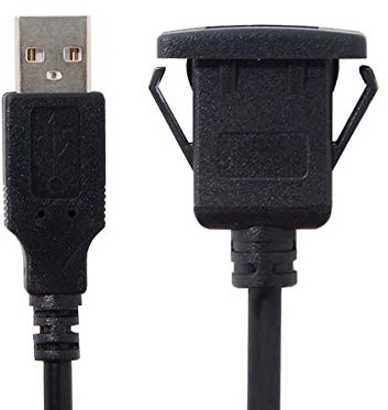 1 m wasserdichtes Single USB 2.0 Verlängerungskabel für Armaturenbrett