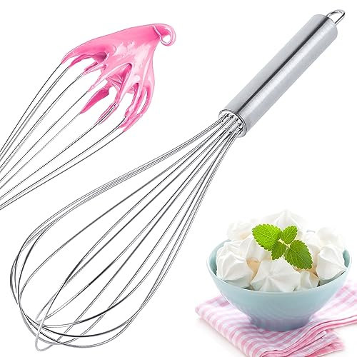 KADAX Schneebesen aus Edelstahl, 30 cm, Rührbesen, manueller Ballonschneebesen, Handschneebesen mit abgerundetem Griff, Schaumschläger für mischen, Eier, Soßen, spülmaschinenfest