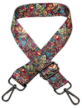 Verstellbarer Schultergurt 3.8cm Breiter Taschengurt Bunter Handtaschen Schulterriemen Trageriemen Umhängegurt-Streifen 80-140cm Schultergurt, kompatibel mit PKW, für Damen Taschen DIY Zubehör