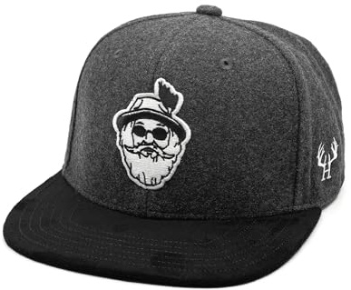 Du Hirsch Bayerisches Snapback Cap Hipster Hias Dunkelgrau Filz One Size