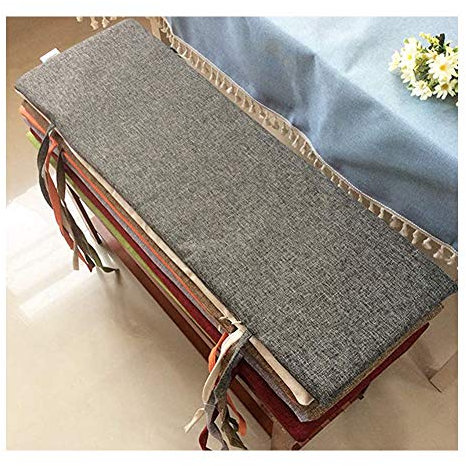 yzzlh Premium Anti-Rutsch-Bankauflage mit Bindeband, weiche Gartenbank, Liegestuhlmatte, geeignet für Gartenschaukel, 2- oder 3-Sitzer, D 35 x 180 cm