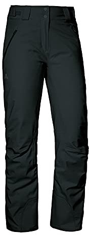 Schöffel Damen Weissach L, wasser- und winddichte Skihose, warme Schneehose mit Verstärkung gegen Skikantenschläge und Schneefang, black, 17