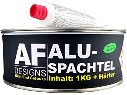 Alex Flittner Designs Alu Spachtelmasse Auto 1kg incl Härter Metallspachtel