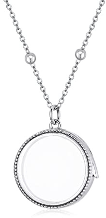 NewL Schlichtes Medaillon aus 925er-Sterlingsilber, Elfenform, für kleine Perlen für Frauen, DIY-Schmuckherstellung, Sterling Silber