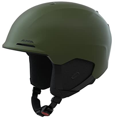 ALPINA BRIX – individuell Verstellbarer Skihelm für Erwachsene, mit herausnehmbaren Innenfutter, besonders stoßabsorbierend - Olive matt - M (55-59 cm)