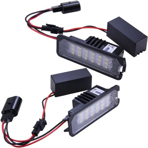 Modifycar LED-Kennzeichenbeleuchtung für VW Golf | 4, 5, 6, 7 | Schrägheck + Cabrio | ab 1997 + Canbus SMD Kennzeichenbeleuchtung weiß