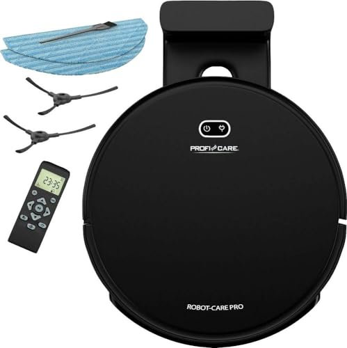 ProfiCare Saugroboter mit Wischfunktion | reinigt selbstständig alle Räume | Staubsauger Roboter mit App-Steuerung für Hartboden & Teppiche | Wischroboter für 2in1 Wischen & Staubsaugen | PC-BSR 3108