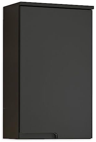 SPICE Badezimmer Hängeschrank in Schwarz matt - Badezimmerschrank Bad Schrank mit viel Stauraum - 40 x 66,5 x 23 cm (B/H/T)