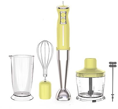 HYQFSAD Stainless Steel Handheld Blender With 12 Speed And Turbo Mode, 800W Powerful Handheld Immersion Blenders for Puree Infant Food Smoothies, Sauces Soups