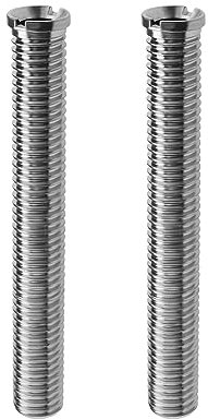 SG Store 2PCS Kitchen Sink Basket Screw 90mm Wash Basin Extended Bolt Screw M12 Strainer Plug Sink Fastening Accessories for Wash Basin Strainer Plug Silver