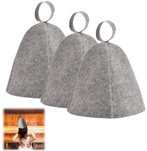 Gorro de fieltro para sauna, 3 unidades, gorro de fieltro, gorro de sauna, gorro de fieltro para sauna, gorro de fieltro, gorro de sauna, gorro de fieltro, gorro de sauna, accesorio para la cabeza