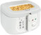 Crystals Electric 2.5L Deep Fryer, Deep Fat Fryer Countertop with Non-Stick Coating, Non-Stick Frying Pan Internal Mesh Basket with Safety Handle + Viewing Window - 1800 Watts (White)