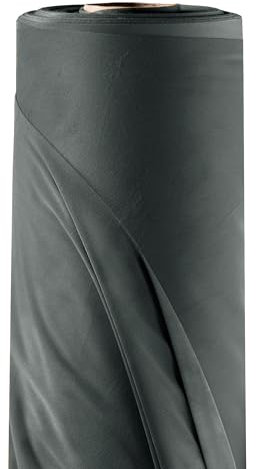 Filumi Stoff Meterware 1m, Breite 3m, Graphit, Samtstoff, Stoffe zum Nähen, Vorhangstoff, Polsterstoff, Möbelstoff, Stoff für Kissenbezüge, stoffhose Velto