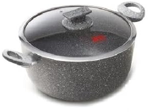 Casseruola Antiaderente ad Induzione con Coperchio Regina di Pietra 32 cm