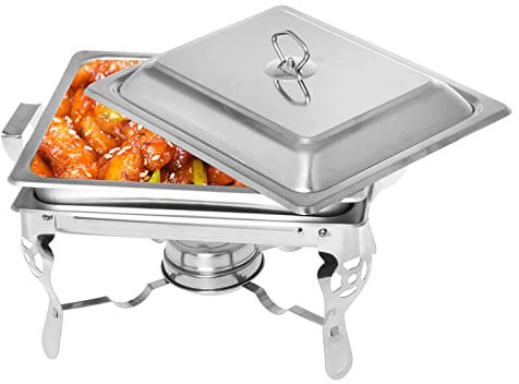 4.5L Chafing Dish Buffet Set - Buffet Food Servers and Warmers with Full Size Steam Pans and Warming Tray for Kitchen Party Banquet