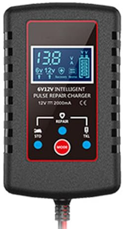 Kfz-Batterieladegerät, Erhaltungsladegerät für Autobatterie,6V- und 12V-Erhaltungsladegerät und Desulfator - Einfache Anwendung, effizientes 12-V-Autobatterieladegerät für Deep-Cycle-Batterien