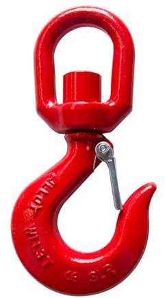 NihaoWXM 1 Tonne drehbarer Ösenhaken, Rigging-Zubehör, Schäkel-Hardware aus legiertem Stahl, gesenkgeschmiedeter Schnellspanner mit Riegel for Heben und Aufhängen Lasthaken