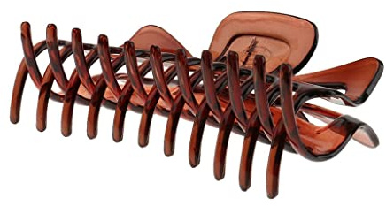 Pinces à cheveux tendance en résine pour femme, accessoires de cheveux élégants, plusieurs choix de couleurs, pour une tenue décontractée et de fête - Marron