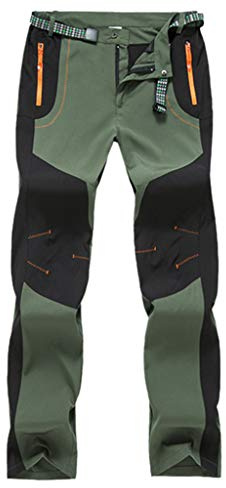 Abbigliamento da caccia, pantaloni da donna, ad asciugatura rapida, impermeabili, per escursioni, climbing, pantaloni sportivi per cani, da donna, 48, verde, S